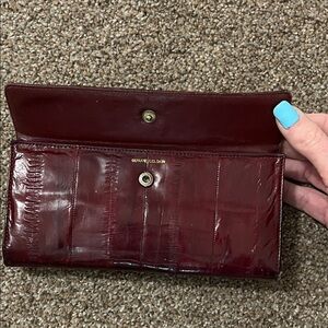 Vintage Eelskin Burgundy Wallet